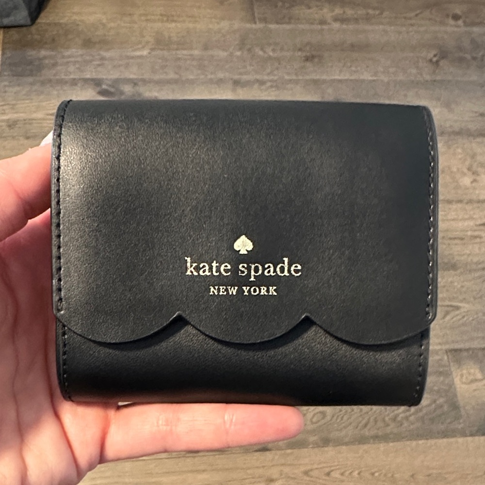Kate Spade Black Leather Card Holder / Wallet